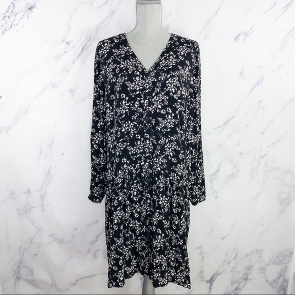 Garnet Hill Dresses & Skirts - Garnet Hill | Dropwaist Button-Up Dress | Sz 14